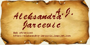 Aleksandra Jarčević vizit kartica